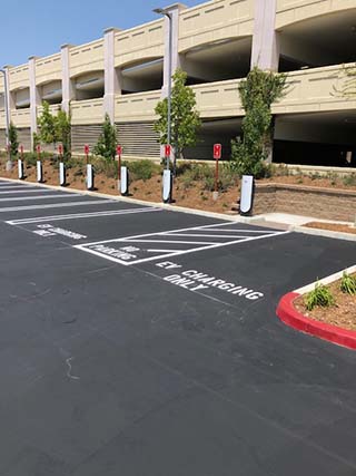 Striping for EV Parking 